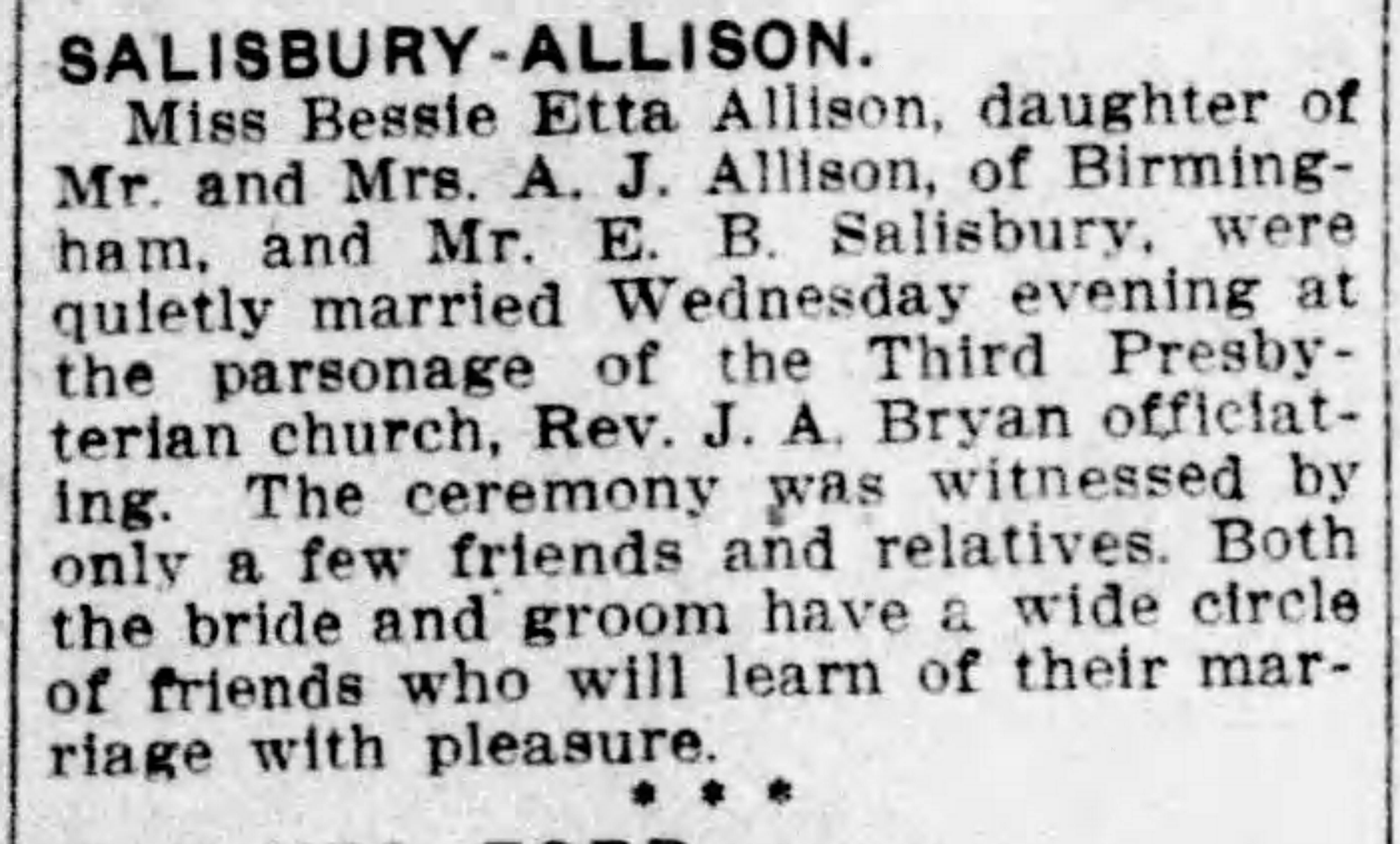Bessie Etta Allison-E.B. Salisbury